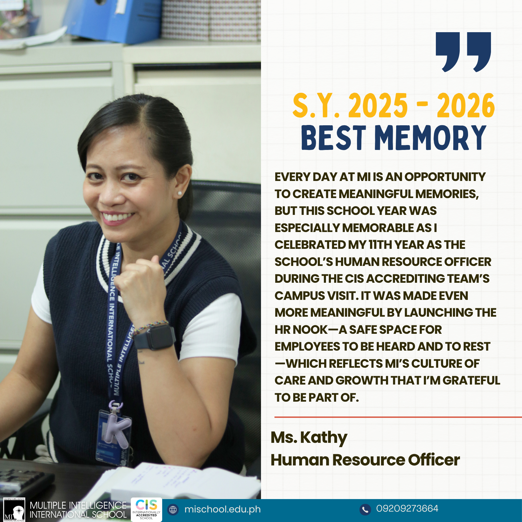 MIIS Teacher Testimonial